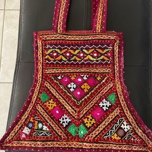 Embroidered Multicolor Women's Bag